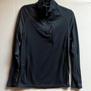 Mammut Black Performance 1/2 zip pullover shirt Sz S